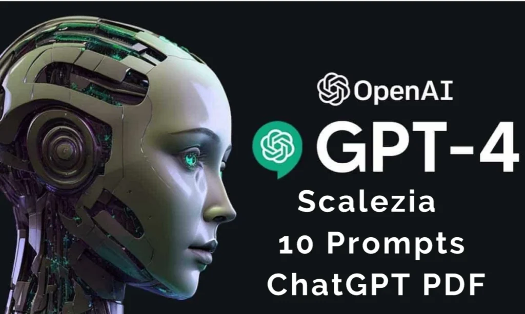 A preview of Scalezia 10 Prompts ChatGPT PDF, showcasing tools and services to enhance creativity and productivity.