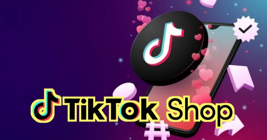 TikTok Shop promotional banners advertising free shipping codes and special offers for buyers worldwide.