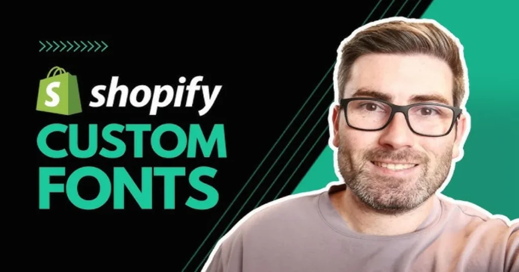 Illustration of Shopify font customization using custom typography and modern eCommerce font styles.