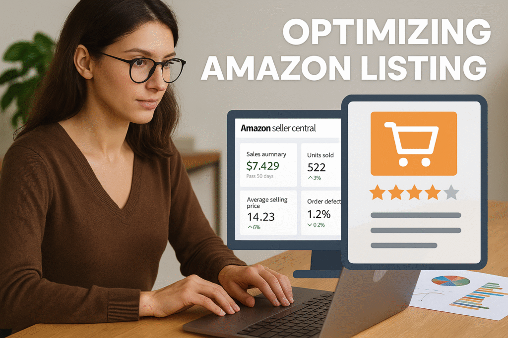 Amazon Listing Specialist Expert Performing Amazon Seo Keyword Research And Competitor Analysis For Optimized Product Listings