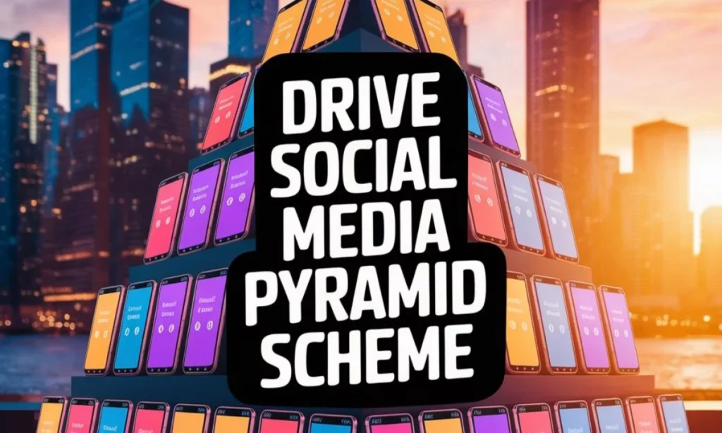 An influencer unknowingly promoting a social media pyramid scheme using fake success and lifestyle marketing.