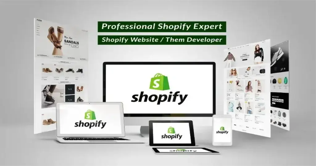 Shopify website builder dashboard showing tools for creating website like Shopify